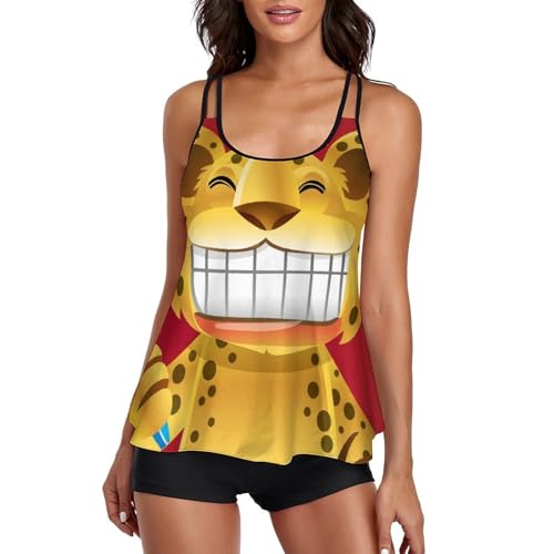 Ensembles bikini tankini femme d'or avec short de garçon ensemble deux pièces
