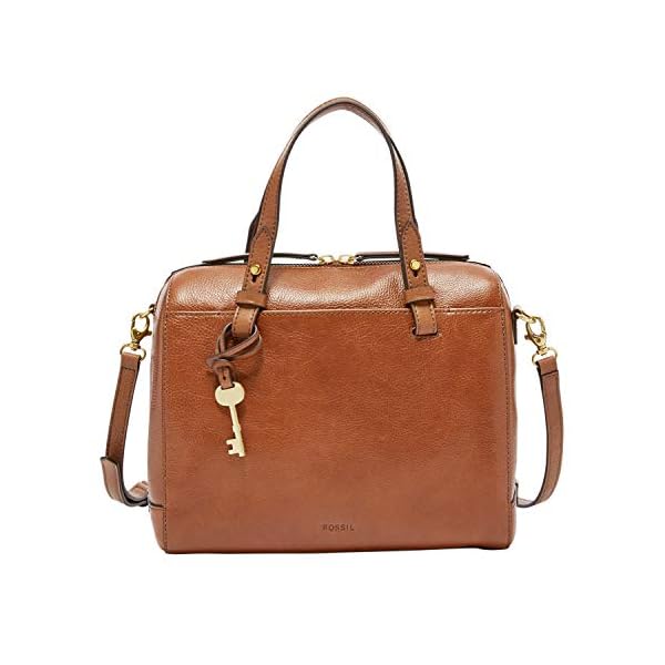 Fossil-Womens-Rachel-Satchel-Purse-Handbag Fossil Women's Rachel Leather Satchel Purse Handbag, Brown (Model: ZB7256200)