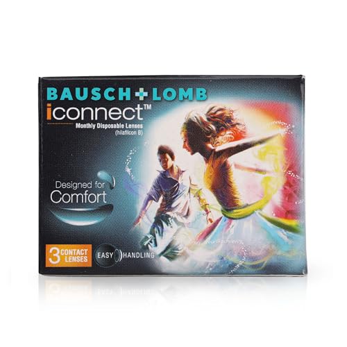 Image of Bausch & Lomb Iconnect Contact Lens - Spherical | Monthly Disposable | Hydrogel Material | (-3, Pack of 3)