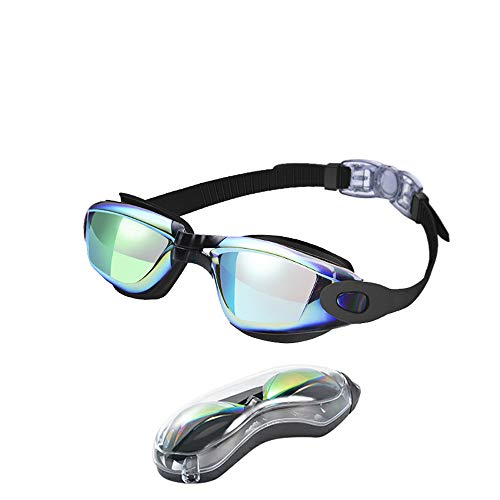 Swim Goggles, Swimming Goggles No Leaking Anti Fog UV Protection Swim Goggles with Free Protection Case for Adult Men Women Youth Kids, Multi-Choice