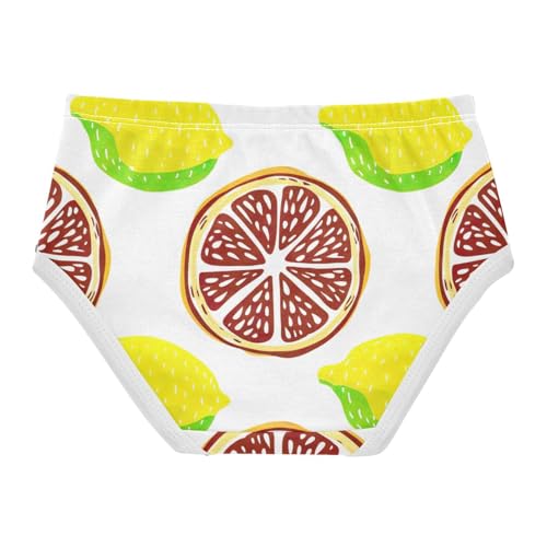 Girls Underwear Toddler 2t Cotton Panties Little Girl Colorful Kids Undies Briefs Colorful Citrus Fruits Lemons2