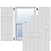Ekena Millwork RWB18X048PRP Exterior Five Board Real Wood Pine Board-n-Batten Shutters (Per Pair), 18" x 48", Primed