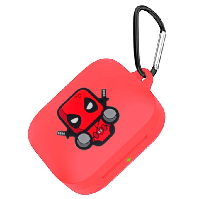 New Silicone Case Compatible with Oneplus Buds 3 (2024) Protective Soft Silicone 360° Full Protection Dust-Proof Shockproof Case Cover with Hook (Cover Only) (Dead-Pool) — Amazon image 3