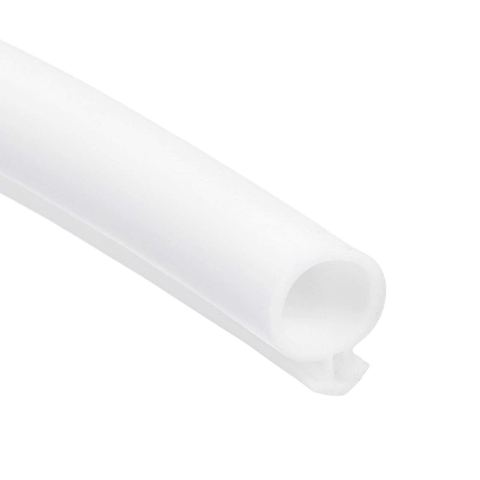Nexarelle Kerf Weather Stripping Seal Strip (32.8ft x 3/8") - Bulb Bubble Kerf Noise Reduction Rubber Flange Window Weatherstrip Seal for Door Frame Windows Card Slot, White