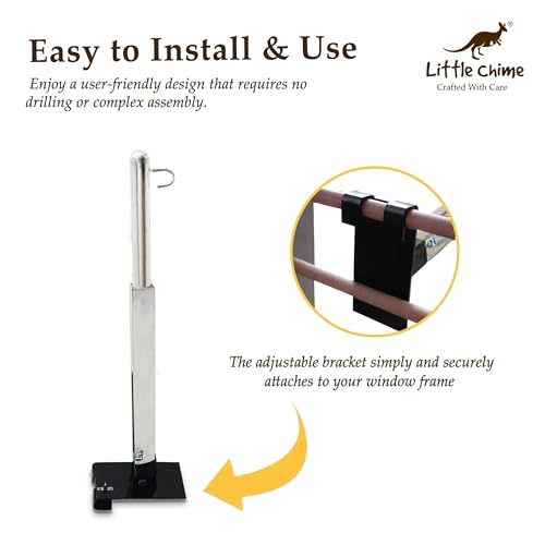 Image of Mounted Adjustable Baby Window Cradle Hanger | Hanging Rod for Baby Jhula, Swing & Cradle | Up to 20KG