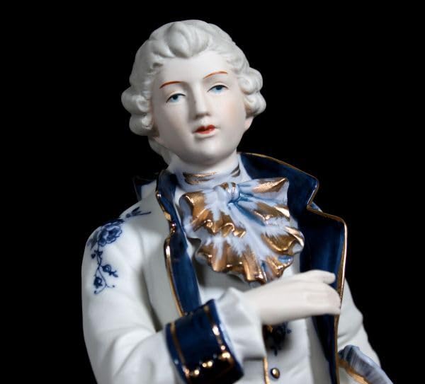 ☆ 新品　アンティーク　貴婦人　貴公子　陶器　人形　ペアドール Amazon.co.jp: 極上品KPMDemainドマン貴婦人貴公子素焼き陶器