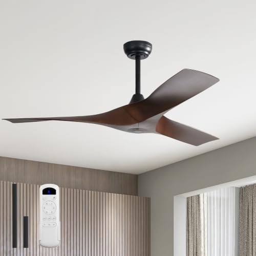 Image of Sofucor 52 Inch Ceiling Fans No Lights, Modern Ceiling Fan with 3 Plastic Blades, 4500CFM 6-Speed 3-Timer Reversible DC Motor, for Bedroom Living Room Patios Office, ETL /FCC