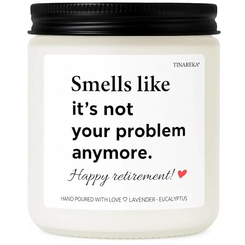 TINAREKA Retirement Candle Happy Retirement Gifts for Woman 2026