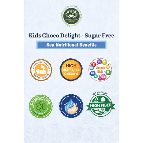 Image of HealthyCrave Cuisine Kids Choco Delight - Sugar-Free Dry Fruit Chocolate Bites | High Fibre Omega Snack for School Tiffin | Gluten-Free Healthy Treat for Children | 100 g