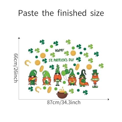 Vinilos decorativos St. Patrick's Day con duende y trébol miniatura 7