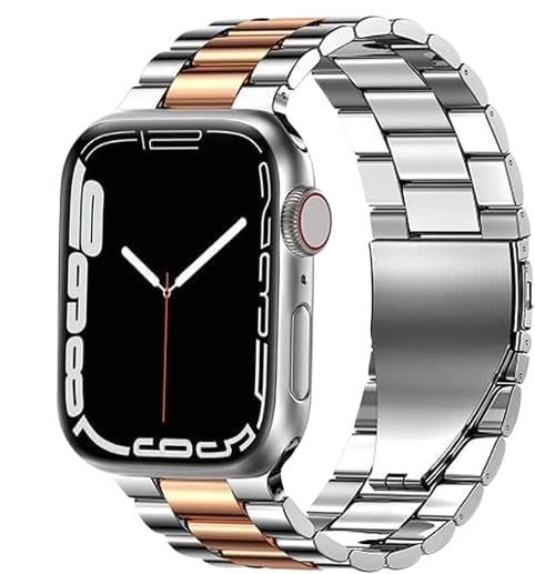 Compatible Apple Stainless Steel Watch Straps Band Metal iWatch Belt for Apple Watch Series Ultra Series 6/5/4/3/2/1/SE and SE2 Compatible Apple Stainless Steel Watch Straps Band Metal iWatch Belt for Apple Watch Series Ultra Series 6/5/4/3/2/1/SE and SE2
