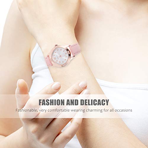 ULTECHNOVO Couro Moda Relógio de Pulso Das Mulheres Assistir À Prova D' Água de Metal Aniversário P