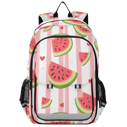 Cute Watermelon Fruit Backpack for Boys Girls Elementary School Bag Kids Bookbag Travel Rucksack With Reflective Stripes