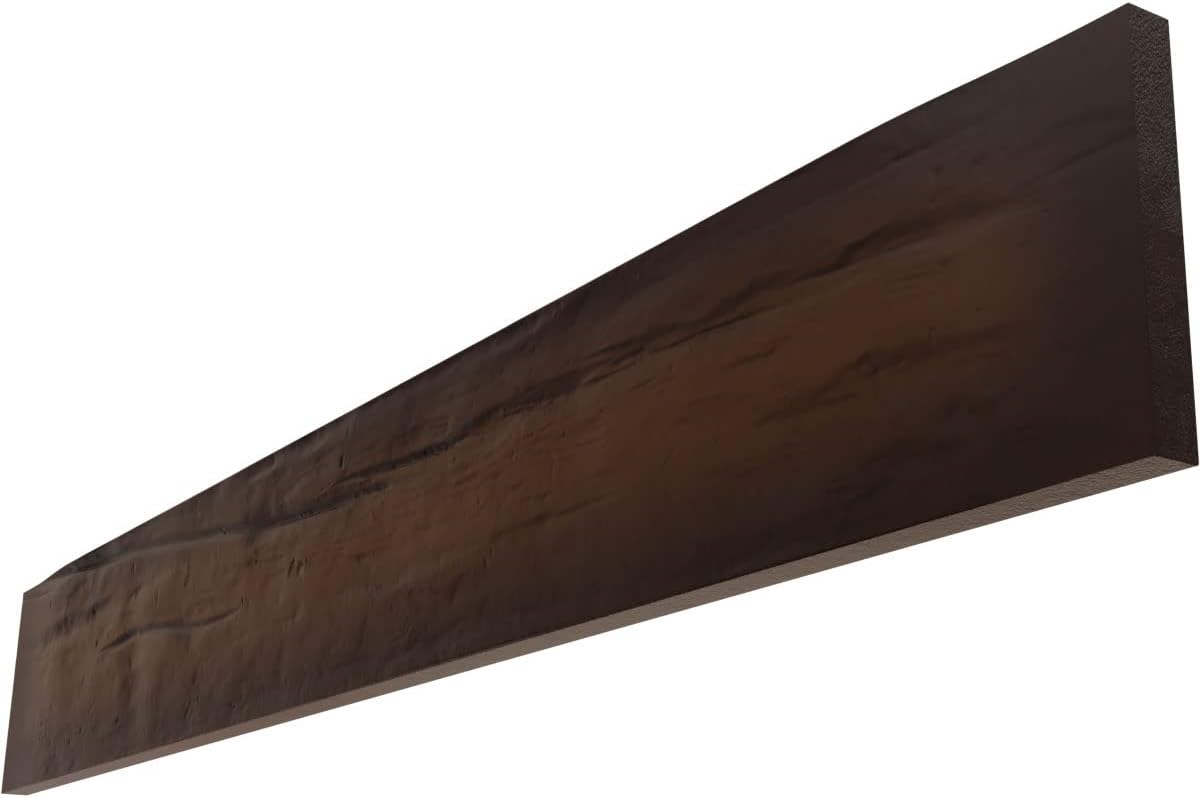 Ekena Millwork BMRWS1C0120X010X240ZM Thickness 1-Sided Riverwood Endurathane Faux Wood Beam Plank, 20-in. L, Mahogany