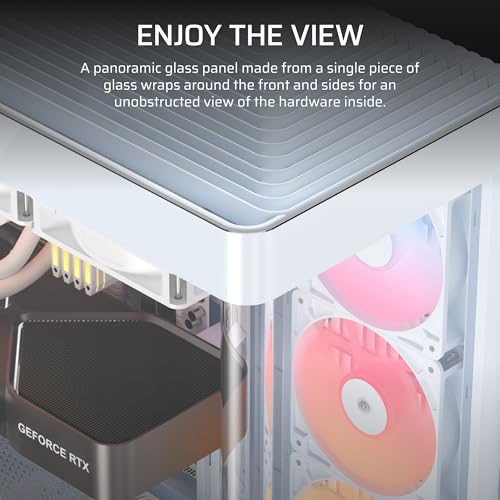 Image of CORSAIR Frame 4500X RS-R ARGB Bundle - Includes 3X RS120R ARGB Fans, 1x RS120 ARGB Fan, 1x Nautilus RS 360 ARGB CPU Cooler - White