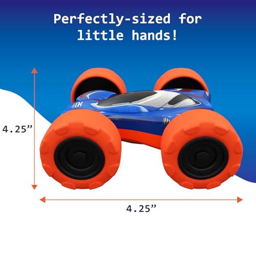 Image of SUPERPLAY Flip Stunt Car Toy for Boys, Double-Sided Toy Car with Big Wheels | Push & Go Friction Powered Car, No Battery Vehicle Toy, Return Gift for Kids Ages 2-8