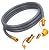 12 Feet 3/8 ID Natural Propane/Natural Gas Hose with 3/8" Female by 1/2" Male, Quick Disconnect Kit for Grill, Griddle, Fire Pit,Generator, Heater and More NG/Propane Appliance