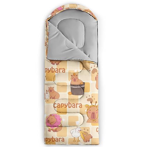 Bolsa de Dormir Infantil para Niños y Niñas, Estampado de Unicornio Azul, Ligera, Cálida, Portátil, Impermeable, Resistente al Frío para Camping y Senderismo miniatura 4