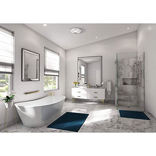 Good Housekeeping Kingsley (81030) Decorative 90 CFM 2.5 Sones Bathroom Ventilation Exhaust Fan with Lighting (Chrome)