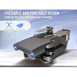 NEHEME NH525 Foldable Drones with 1080P HD Camera for Adults, RC Quadcopter WiFi FPV Live Video, Altitude Hold, Headless Mode, One Key Take Off for Kids or Beginners with 2 Batteries - immagine 6