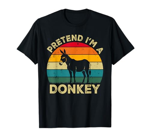 Pretend I'm A Donkey Lazy Halloween Costume T-Shirt