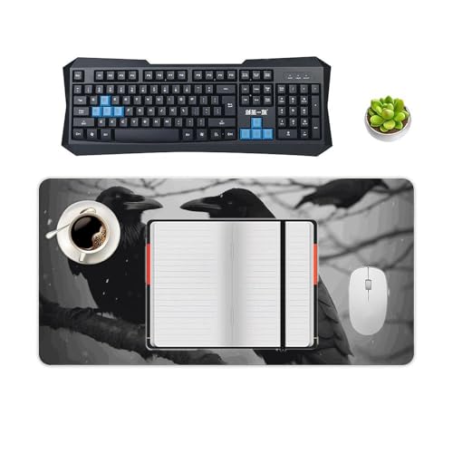 Crow Birds Desk Pad Large con base antideslizante miniatura 4