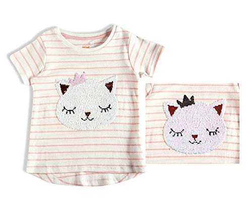 Camiseta paetês reversíveis, Tip Top, meninas, Neve - Off White, 8