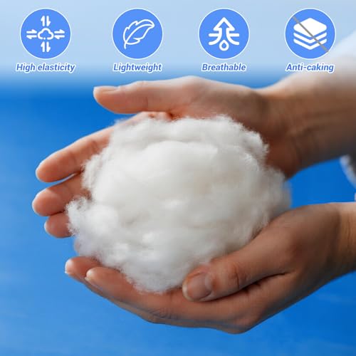 Image of Bupete 2.6lb /41.6oz Polyfill Stuffing, (1.8oz~4.18lb) Pillow Stuffing | Pillow Filling Stuffing for Couch Pillows, Stuffing for Pillows, Fiber Filling Stuffing, Polyester Fiberfill Stuffing
