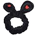 Produktbild jingyuu Kaninchen Ohren Haar Band Hot Coral Fleece Schleife für Gesicht waschen Make-up Dusche