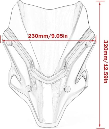 Pare-brise moto MT125 pour affronter le vent lors de vos sorties