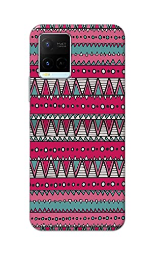 Image of Printed Hard Back Cover Case for Vivo Y21 | Y21T | Y21s | Y21e | Y21A | Y21G Back Cover (Geometric Vintage Pattern) -1803