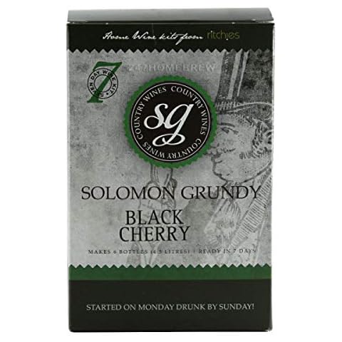 Solomon Grundy Black Cherry 6 Bottle Wine Making Kit 7 Day Home Brew Refill Kit Cover