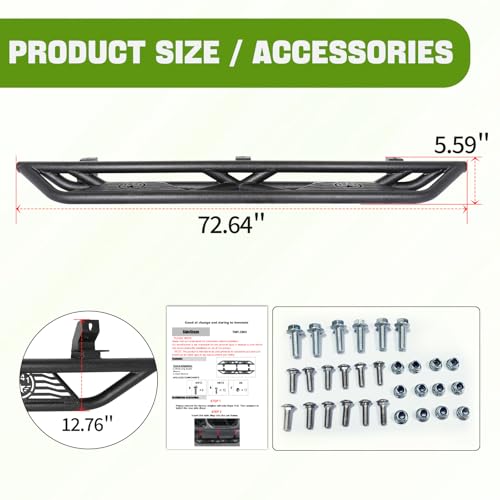 Estribos laterales de acero para Jeep Wrangler JL miniatura 2