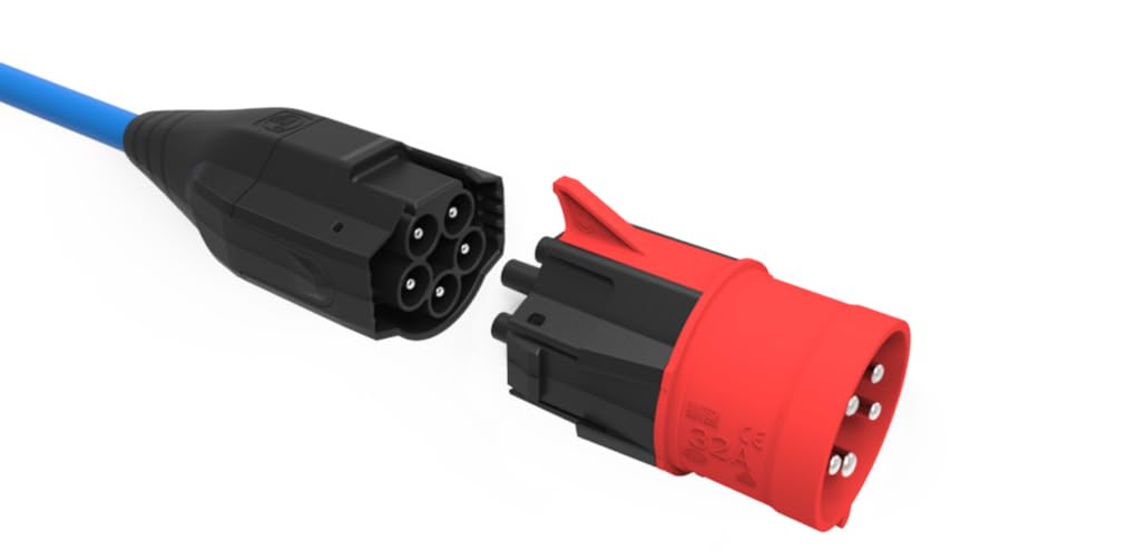 NRGkick Adapter 32 A 5-biegunowy, ładowanie 22 kW, do NRGkick Wallbox, czerwony, czarny