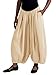 Fisoew Womens Wide Leg Balloon Pants Casual Barrel Elastic Waist Pleated Baggy Workout Sweat Pants with Pockets Beige