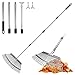 ARTIPOLY Garten laubrechen, Laubrechen mit 25 Metallzinken, 46cm breiter Hochleistungs Rechen, 158 cm Verstellbarer Langer Stielrechen f&uuml;r Rasenfl&auml;chen, Gartenreinigung, Blumenbeete und Str&auml;ucher