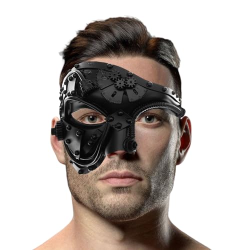 Masque de mascarade d'halloween pour femmes et hommes style punk cosplay