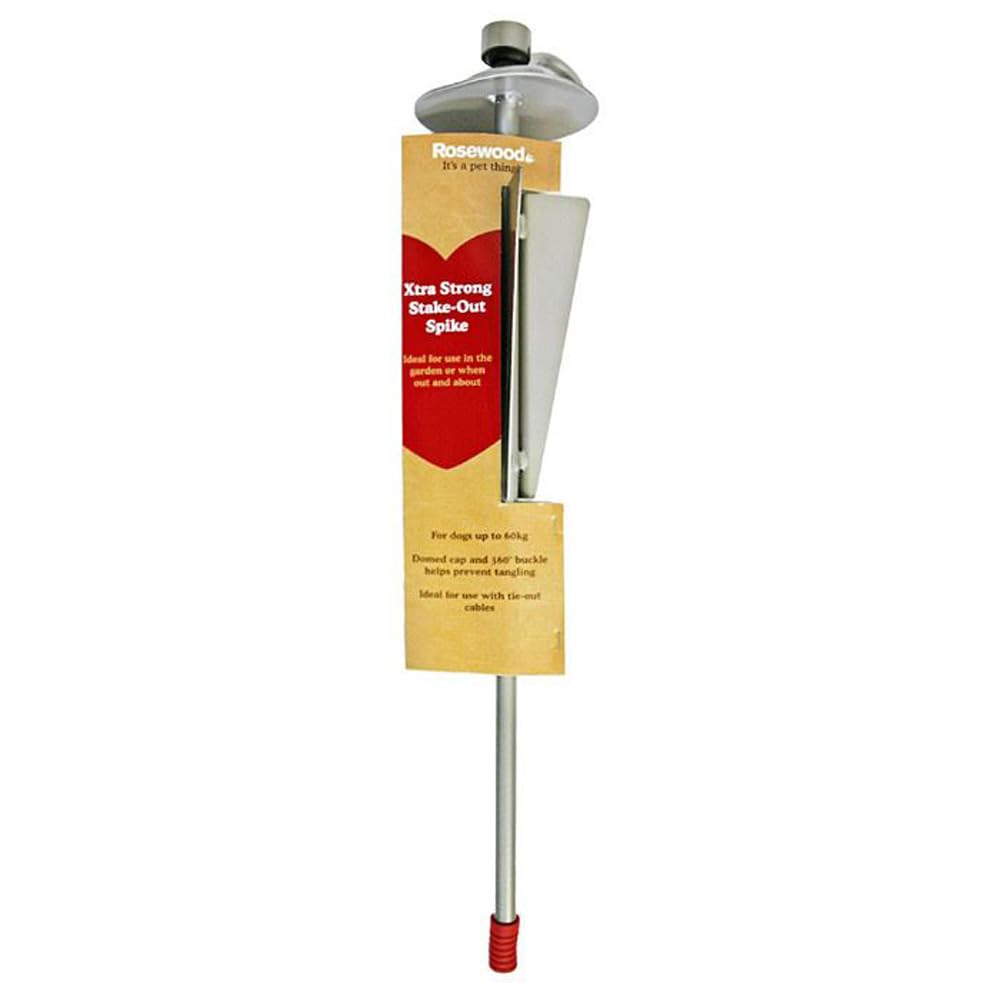 Rosewood Xtra Strong Stake Out Spike For Dogs Up to 60kg, Outdoor Dog Tie