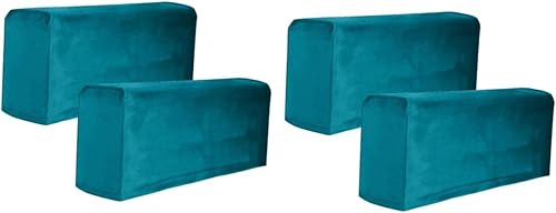ARTIBETTER 2 juegos protectores de reposabrazos para sofá, toallas y fundas de sofá, 2 unidades, 2 unidades, color azul