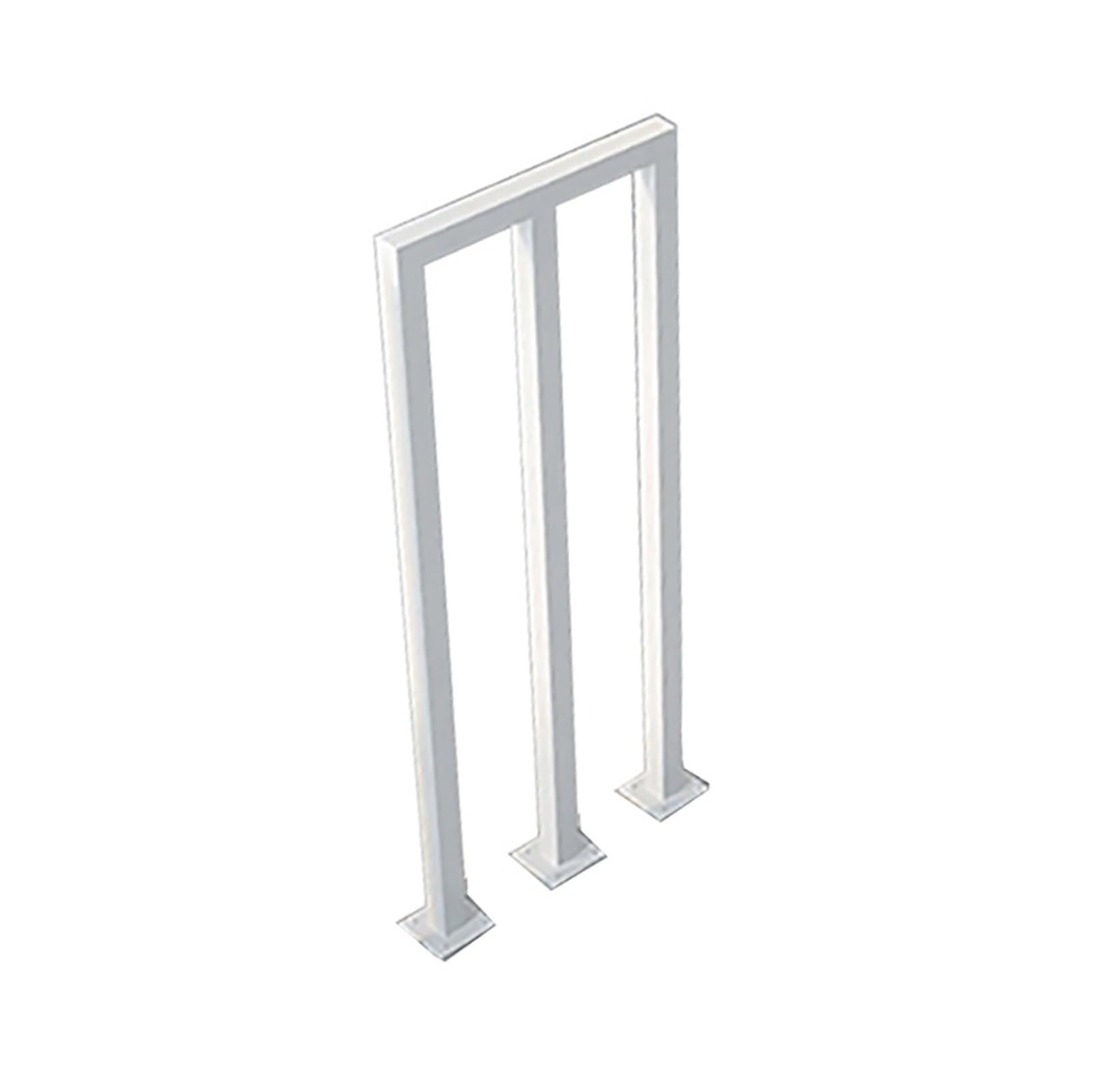 LWJSOCP Metal Stair Railing Kit White Handrail for Indoor/Outdoor Stairs Non Slip Balusters for Garden Loft and Patio 3FT Length