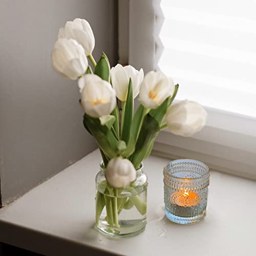 Voho Clear Votive Candle Holders For Table Centerpiece, Tealight Candle Holder Set Of 12, Glass Candle Holder For Home Decor, Wedding Party, Birthday(2.1'' X 2.6'', Clear) #TOP5