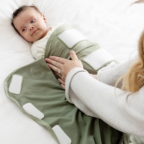 Image of The Ollie Swaddle - Adjustable Baby Swaddle for Newborns | Pediatrician-Approved for Safe Sleep | Easy Closure | Arms-Out | Lightweight, Machine-Washable | Easy Diaper Access