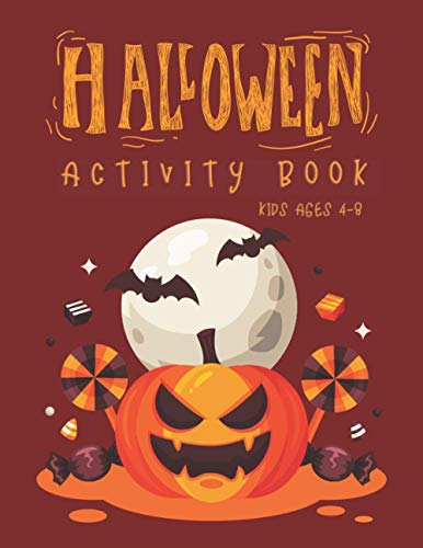 Halloween Activity Book for Kids Ages 4-8: Premium Halloween Coloring And Activity Book, Word Search ,Maze and Sudoku. for Preschool Kindergarten ... Games Books Large Print 8.5 x 11 inches image 3