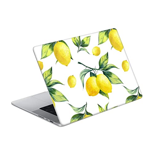 Peau vinyle MacBook Pro 16 A2485 Haroulita Citrus Blanc habillage de haute précision graphique