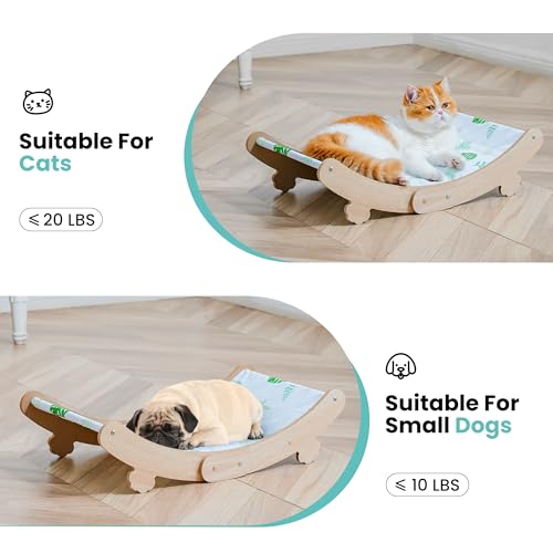 HiPetpy Cama refrescante para gatos com tapete de água, cadeira de cama elevada impermeável para gat