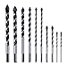 Produktbild Fippy 10 Stück Fliesenbohrer Glasbohrer Set, Professionelles Keramikbohrer Triangel Legierung Bohrer Set Lochsäge Spiralbohrer für Fliesen Beton Ziegel Glas Kunststoff Holz Stein