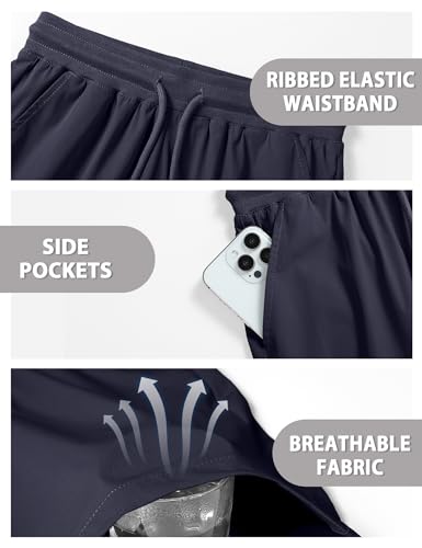 Image of Somaibo Boys Athletic Shorts Youth Lightweight Quick Dry Outdoor Cargo Short with Pockets for Hiking Running 7-15Y