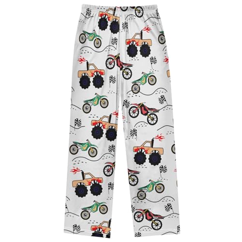 Boy's Pants Extreme Sport Car Trunkpattern Jogger Pants Elastic Waist Long Bottoms Trousers with Pockets 6-14 Years 7