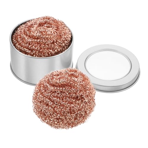 DECHOUS 1 Set Soldering Tip Cleaner Efficient Brass Cleaner Kit with Holder for Quick Soldering Iron Tip Maintenance Portable for Professionals and Hobbyists