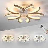 DIMMBAR – Durch die Dimm Funktion unserer Deckenlampen, können sie das Farbtemperatur und Helligkeit der Lampe jederzeit ihrer Stimmung anpassen und das ganz bequem mit der mitgelieferten Dimm-fernbedienung. Gleichzeitig verfügt das Wohnzimmerlampe über einen Nachtlichtmodus und eine praktische Speicherfunktion